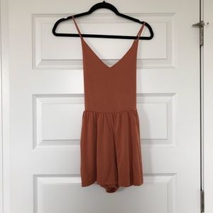 Forever 21 Cross Back Shorts Romper EUC